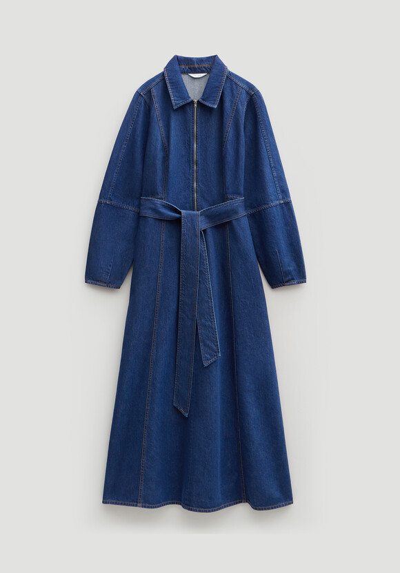 Denim Long Sleeve Midi Dress
