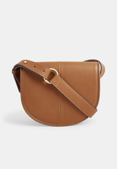 Louise Minimal Leather Saddle Bag