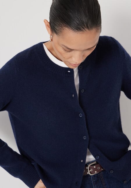 Daphne Cashmere Button Through Slim Cardigan