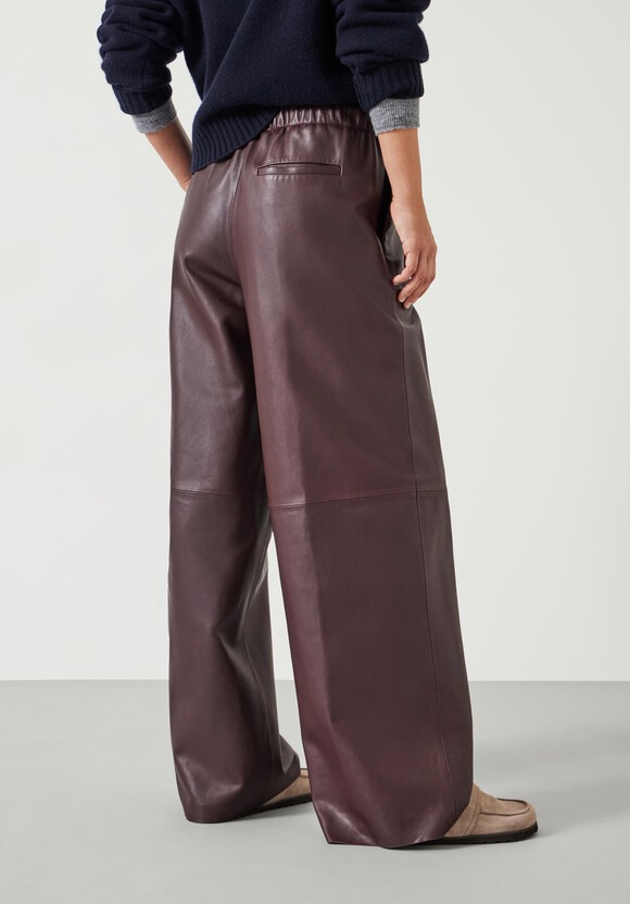 Agatha Leather Pull On Trousers