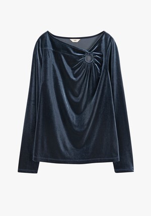 Eva Asymmetric Velvet Top