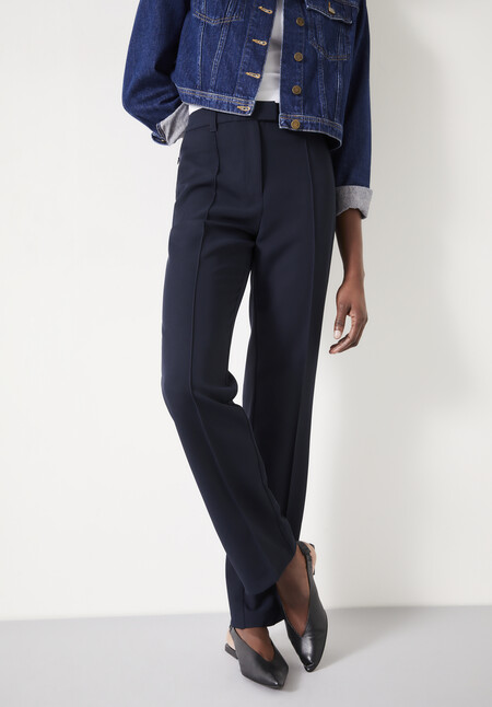 Slim Leg Pintuck Trousers