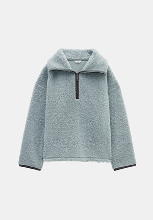 Borg Half Zip Sweatshirt