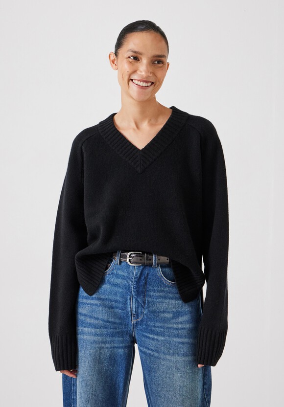 Erica Merino Wool V Neck Jumper