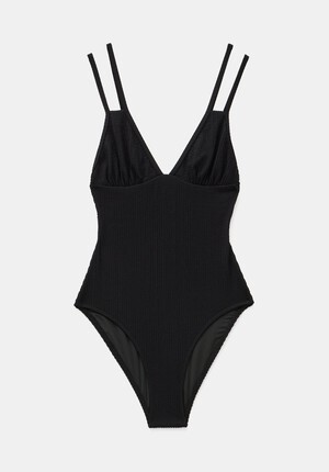 Dina Double Strap Crinkle Swimsuit