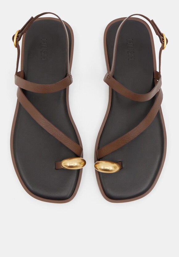 Metal Detail Flat Sandals