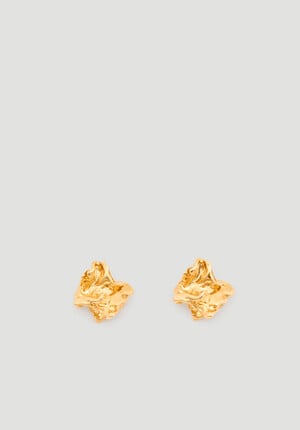 Crumpled Effect Stud Earrings