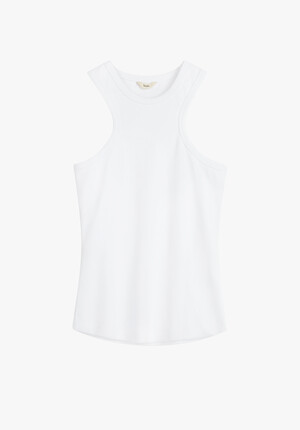 Racer Ribbed Tank Top