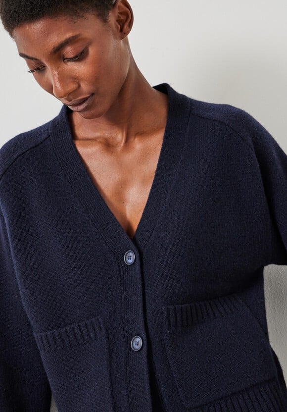 Daisy Merino Wool V Neck Cardigan