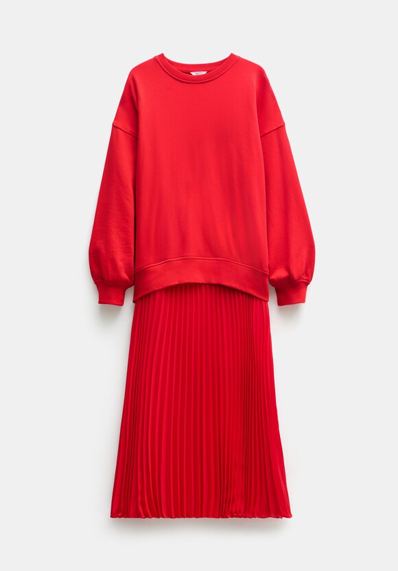 Gabriela Pleated Skirt Sweatshirt Dress