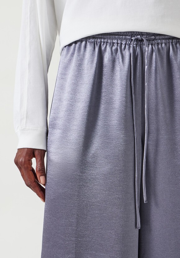 Aurora Satin Wide Leg Trousers