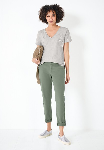 Stretch Cotton Girlfriend Chinos Cotton Chino Trousers W Hush