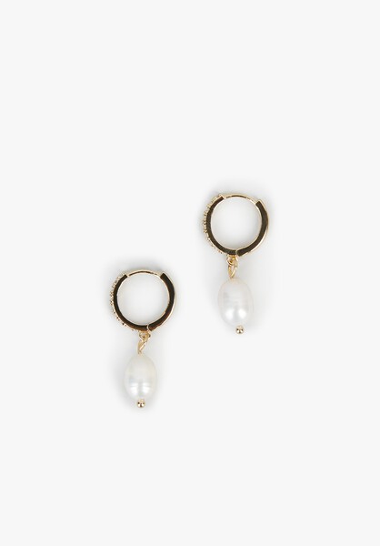 Adra Pearl Hoop Earrings
