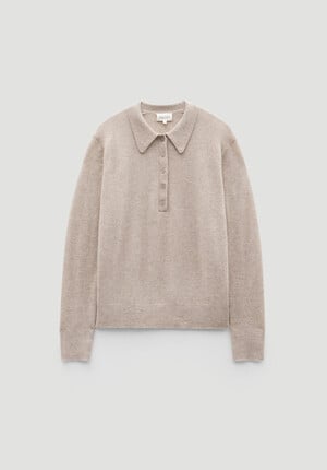 Open Collar Cashmere Jumper