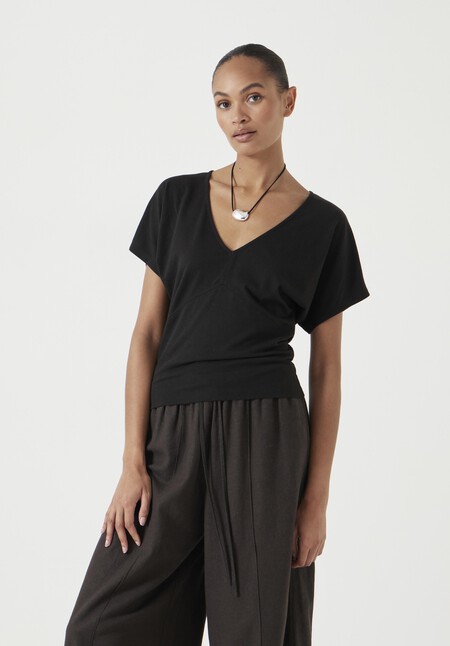 Grown On Sleeve V Neck T-Shirt