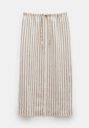 Paula Stripe Linen Maxi Skirt