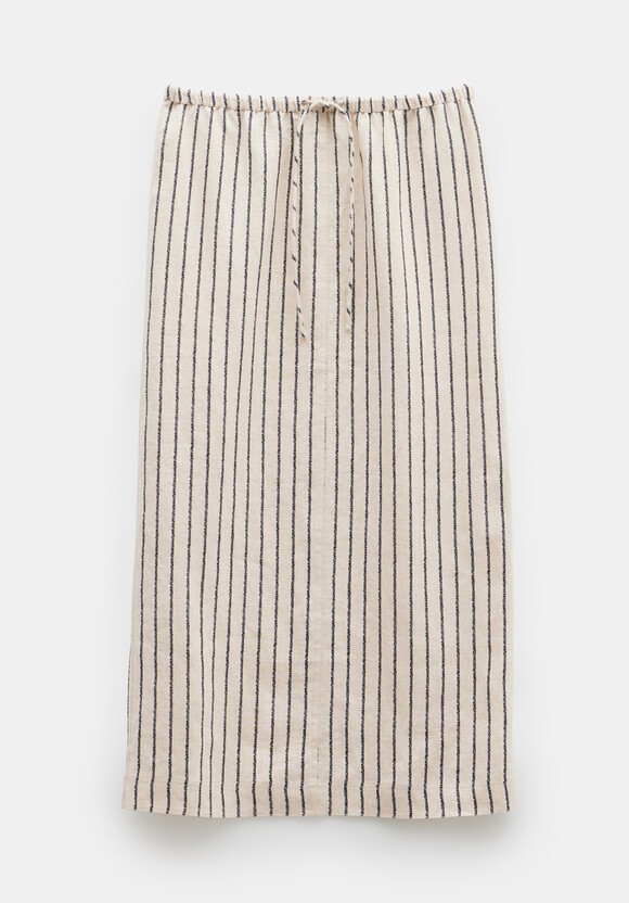 Paula Stripe Linen Maxi Skirt