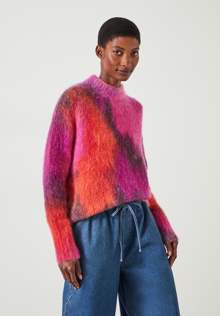 Frida Hand Printed Mohair Blend Jumper