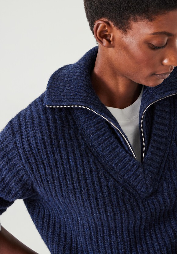 Ella Zip V Neck Jumper