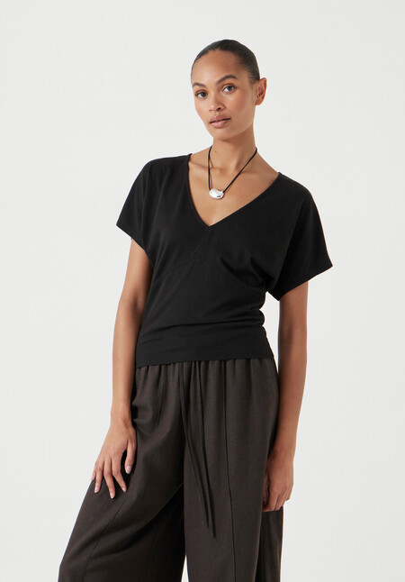 Grown On Sleeve V Neck T-Shirt