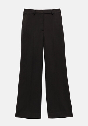 Emily Wide Leg Wool Blend Trousers