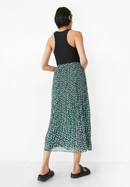 Mavis Pleated Midi Skirt