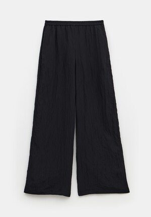Mabel Fluid Wide Leg Crinkle Trousers