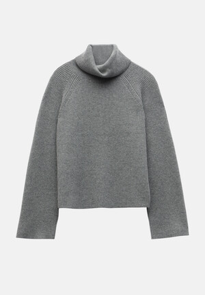 Raia Ribbed Cashmere Roll Neck Jumper