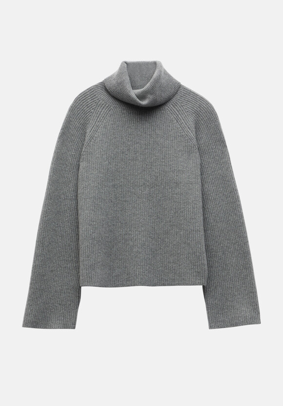 Raia Ribbed Cashmere Roll Neck Jumper