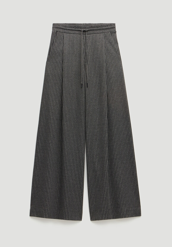 Pinstripe Wide Leg Jogger