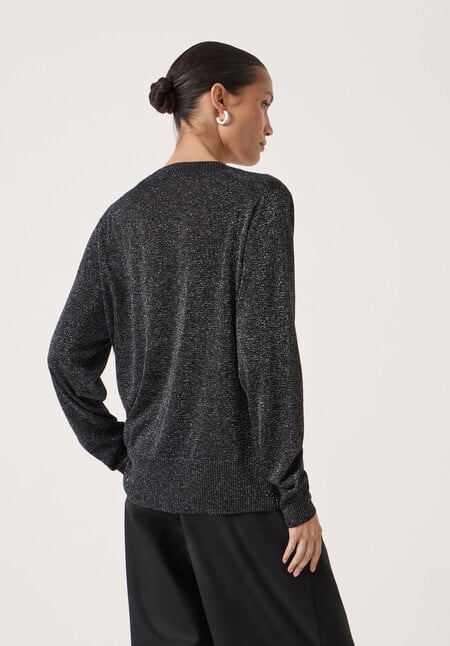 Gracey V Neck Metallic Jumper