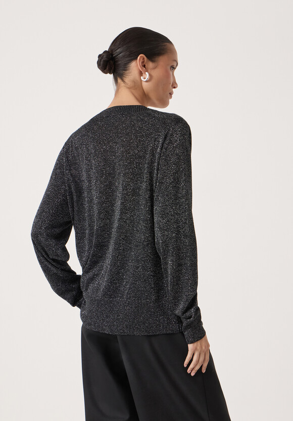 Gracey V Neck Metallic Jumper