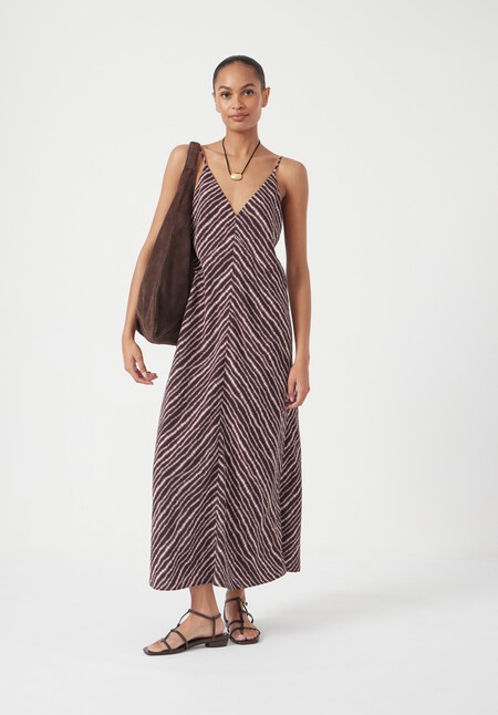 Air Flow Seam Detail Maxi Slip Dress