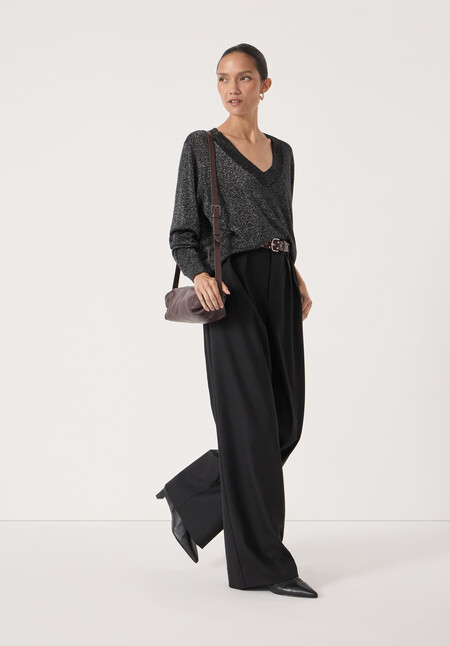 Gracey V Neck Metallic Jumper