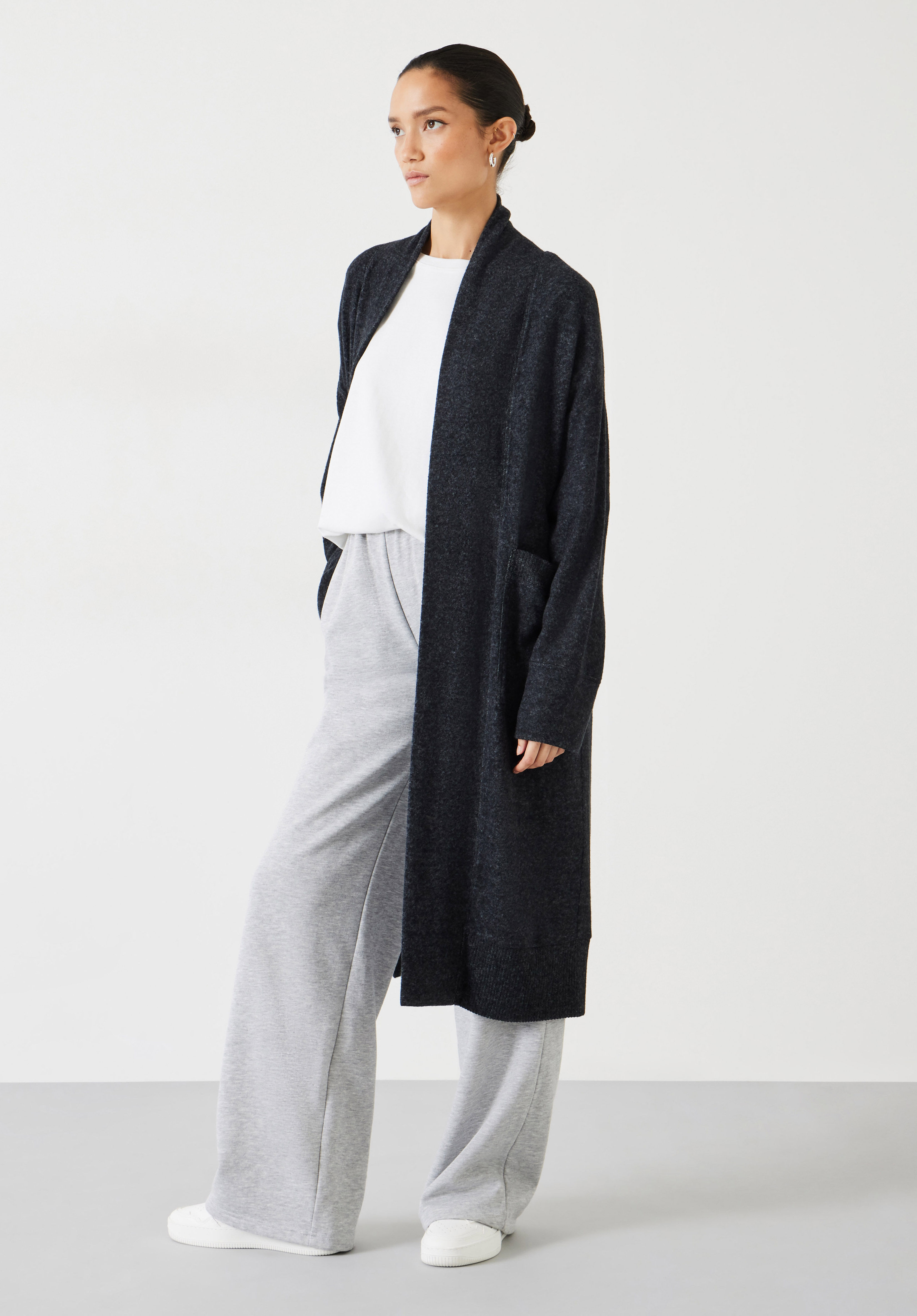 Charcoal maxi cardigan new arrivals