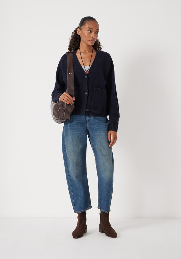 Daisy Merino Wool V Neck Cardigan