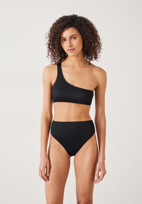 Olivia One Shoulder Rib Bikini Top