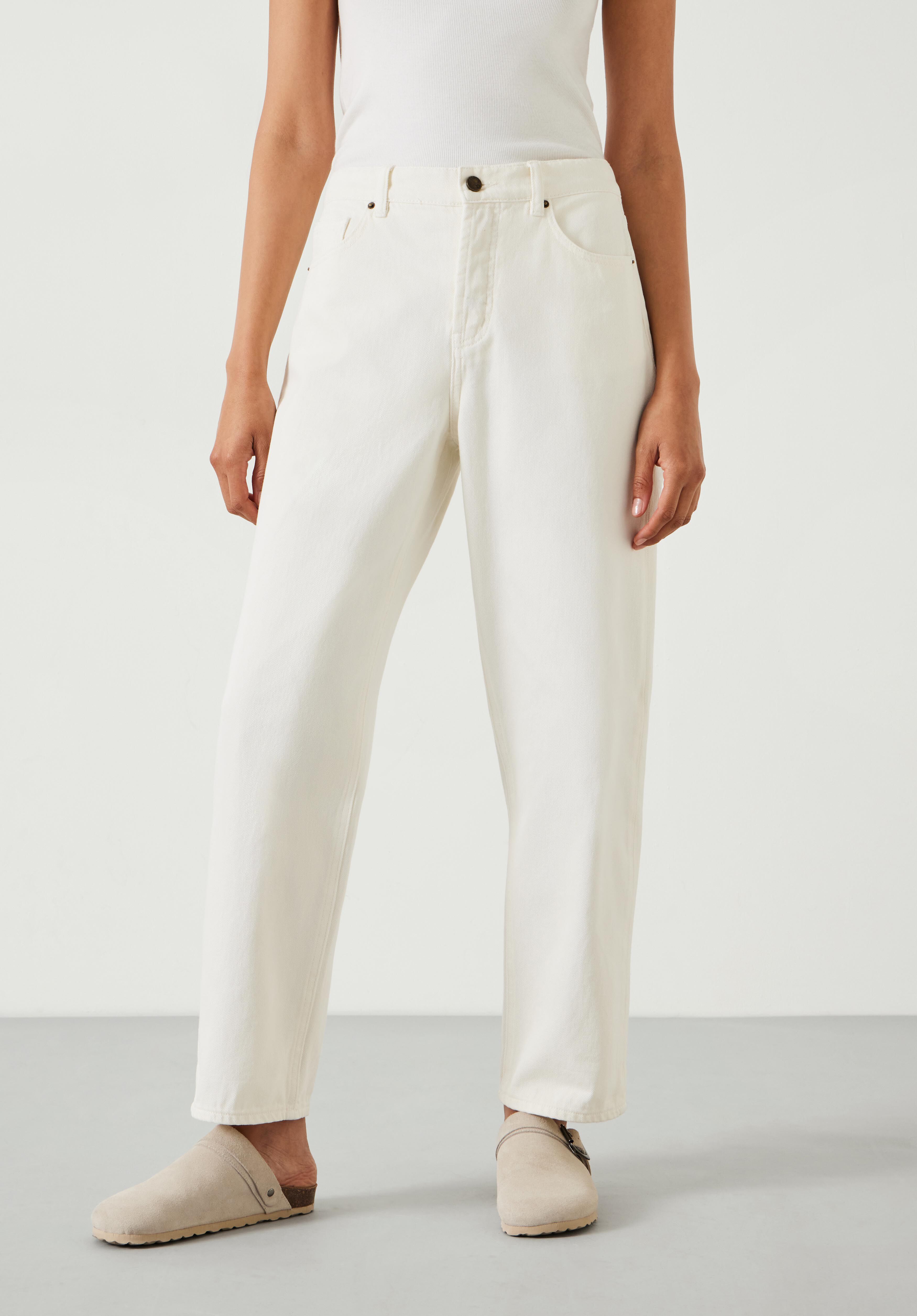 Relaxed Boyfriend Jeans | Ecru | hush Relaxed Boyfriend Jeans | Ecru | hush