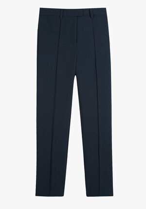 Slim Leg Pintuck Trousers