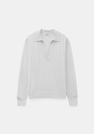 Wool Blend Polo Knitted Jumper
