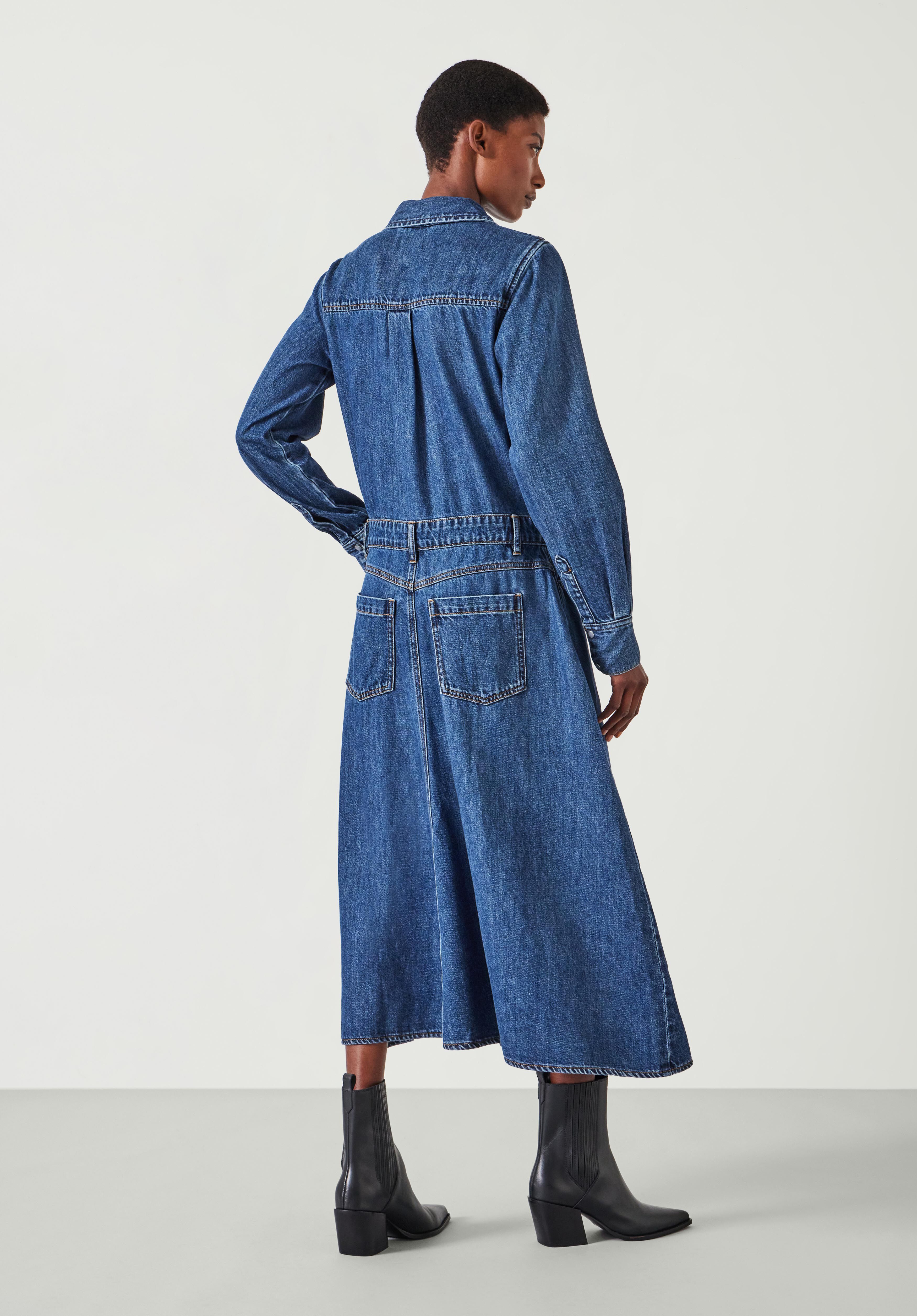 Bella Midi Denim Dress Light Authentic Blue hush
