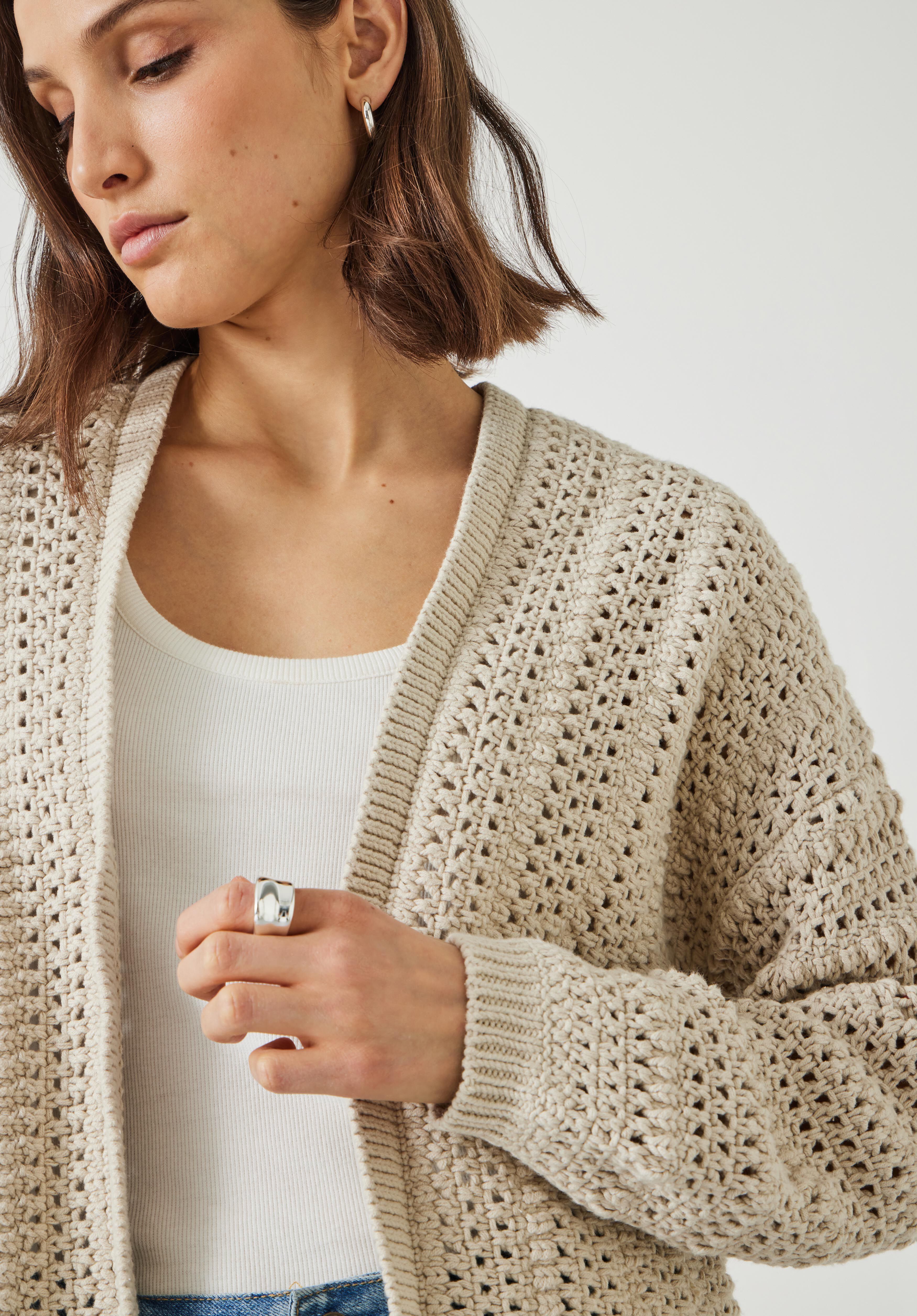 Pixie Open Knit Cotton Cardigan