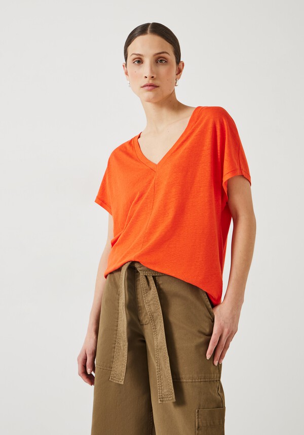 Danny Linen V-Neck T-Shirt
