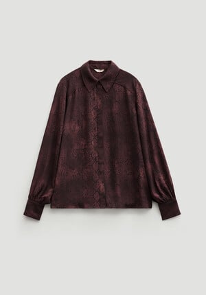 Chiffon Printed Long Sleeve Shirt