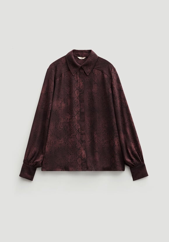 Chiffon Printed Long Sleeve Shirt