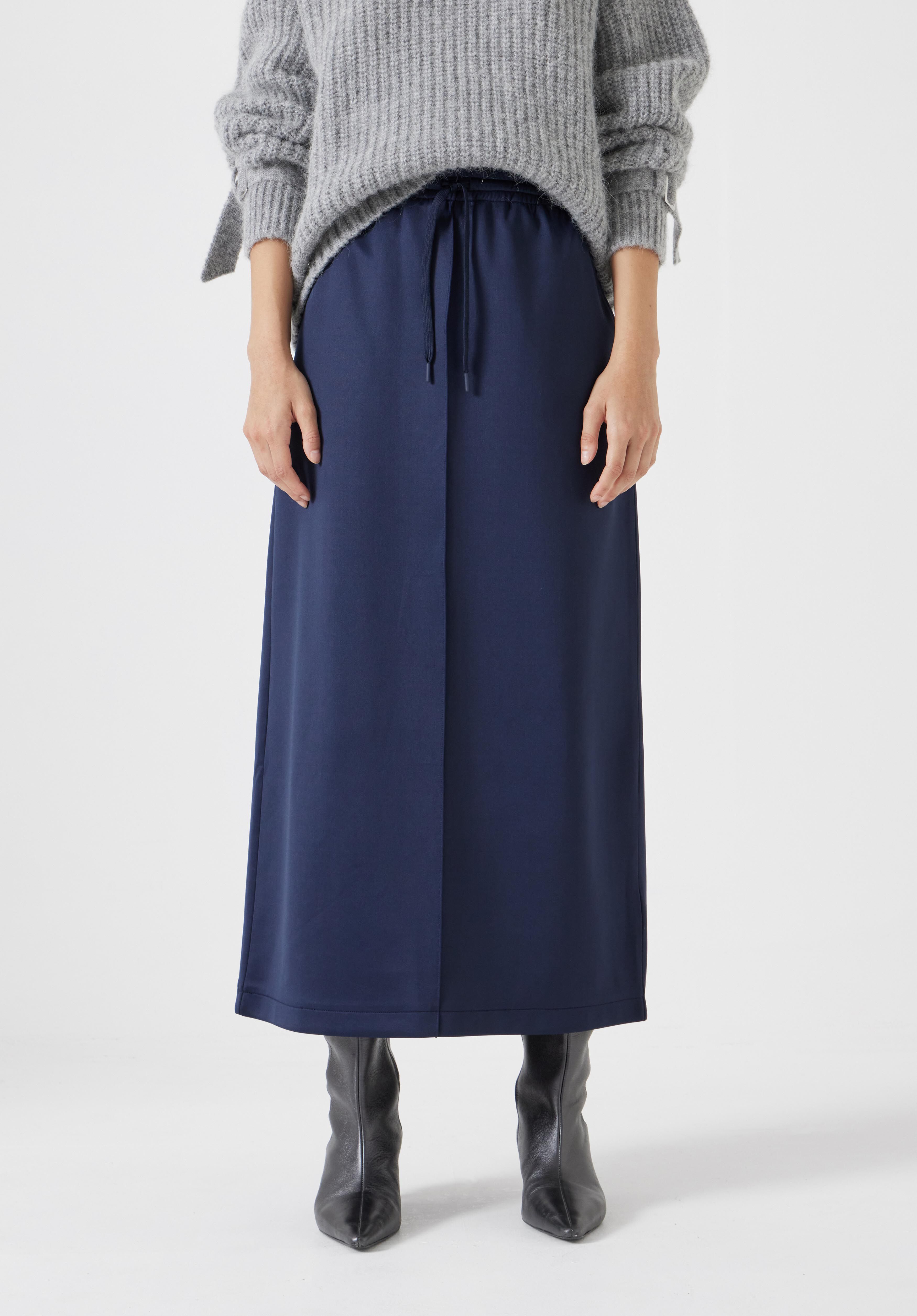 Harrison Pintuck Jersey Skirt Navy hush