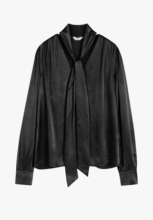 Priscilla Satin Tie Blouse