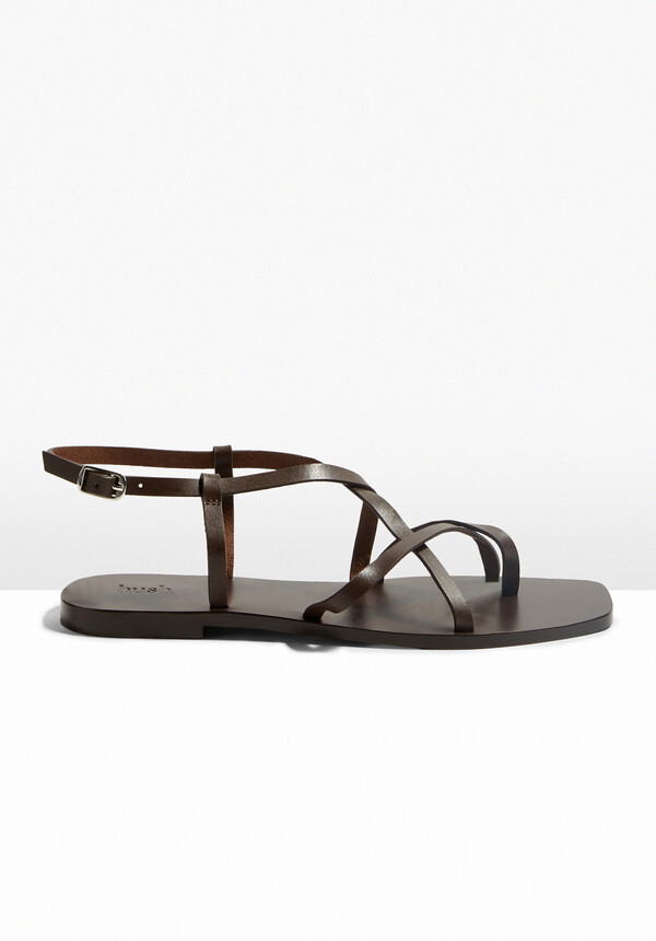 Mila Minimal Leather Sandals 