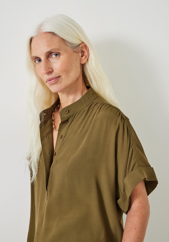 Anika Oversized Short Sleeve Blouse