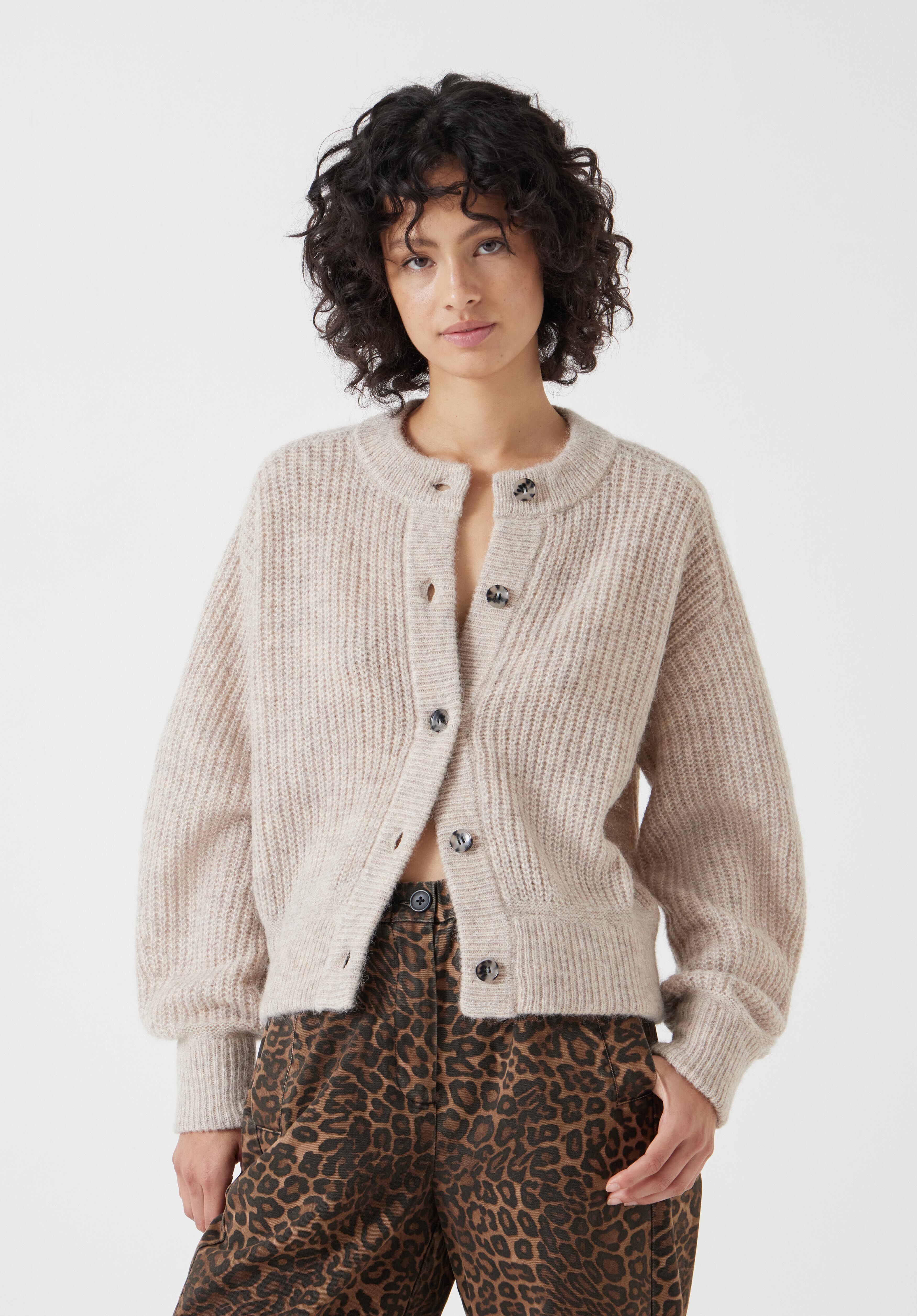 Chunky Ribbed Knitted Cardigan | Oatmeal | hush Chunky Ribbed Knitted Cardigan | Oatmeal | hush